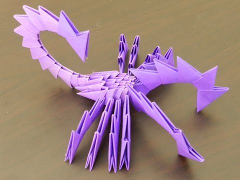 dobradura escorpião 3d scorpion 3d origami