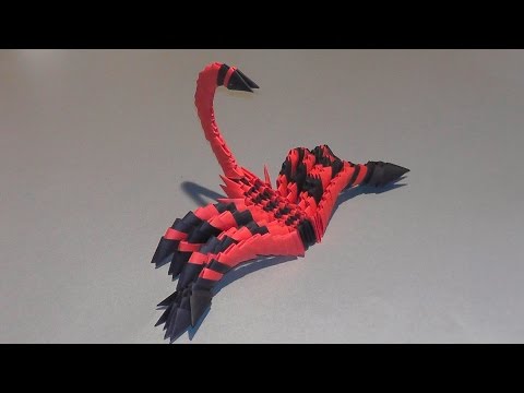 Модульное оригами скорпион бумажный