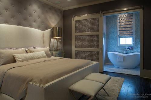 Дизайн спальни с ванной комнатой. Отделка и оборудование ванной (душа) в спальне