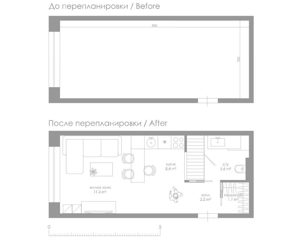 Планировка маленькой квартиры-студии