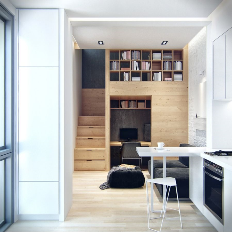 Барная стойка в дизайне маленькой квартиры