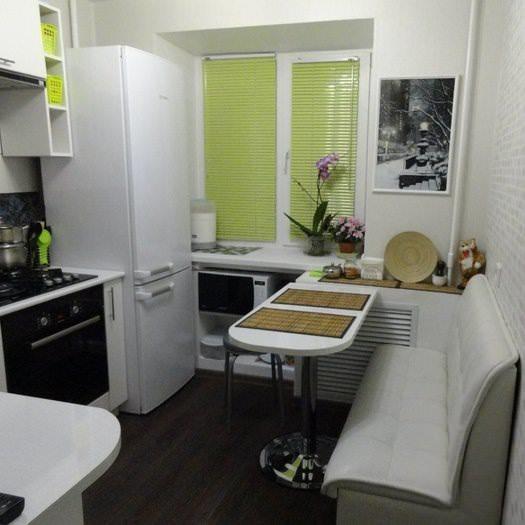 Установка холодильника при входе в кухню 6 кв м сокращает ее полезное пространство