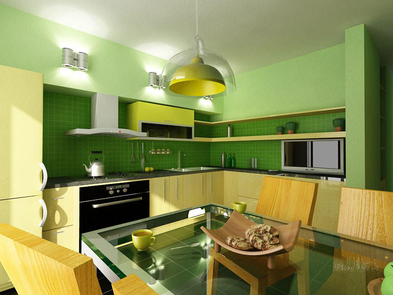 Зеленый цвет идеально подходит для кухни 15 кв. м, так как является нейтральным - не скрадывает пространство, как более темные цвета, и не напрягает излишней контрастностью