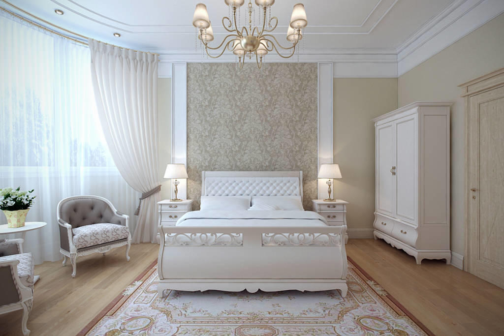 Стильный интерьер спальни в стиле современной классики - это не только роскошь и оригинальность, но еще и функциональность