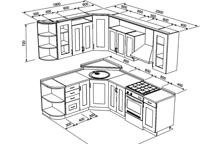 проект кухонного гарнитура