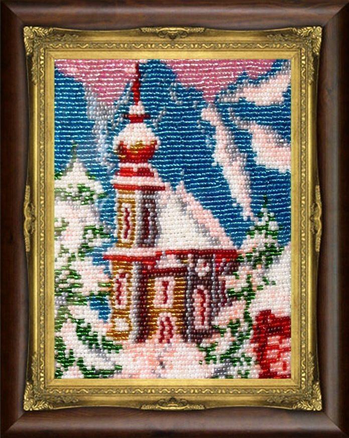 Вышитый бисером храм