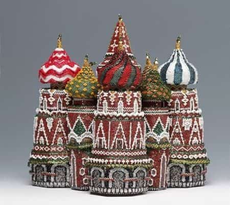 Собор Василия Блаженного из бисера