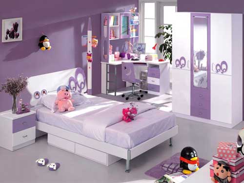 Дизайн комнаты для девочки в сиреневых тонах