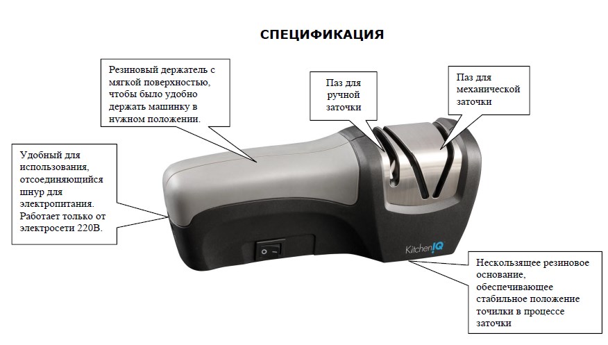 Использование электрической точилки