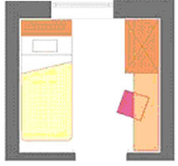 Маленькая спальня 6кв. м – варианты расположения мебели