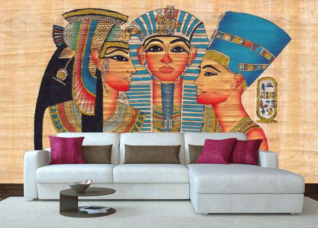 Крупнопесочные фотообои в египетском стиле
