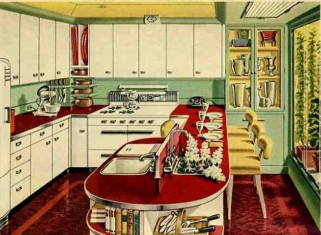 Планировка кухни 50-х