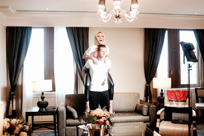 Ольга Бузова с мужем в их доме