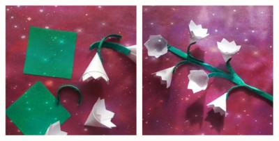 Ландыш оригами схема складывания 5-6