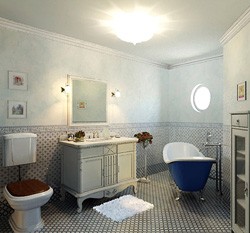 Стиль прованс для ванной комнаты