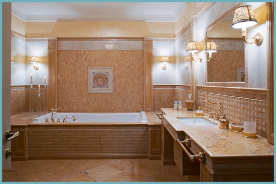 интерьер ванной в классическом стиле