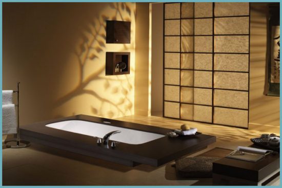 интерьер ванной в японском стиле