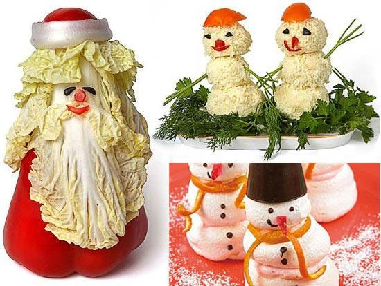 Как сделать снеговика из овощей, фото