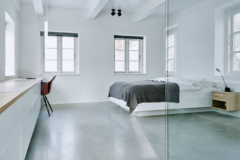 Белая спальня в современном стиле - Дизайн интерьера