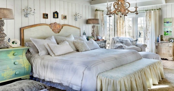 Спальня в стиле шебби шик - как воссоздать неповторимый интерьер?