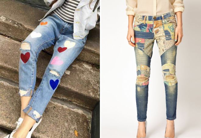 декоративные дырки на джинсах