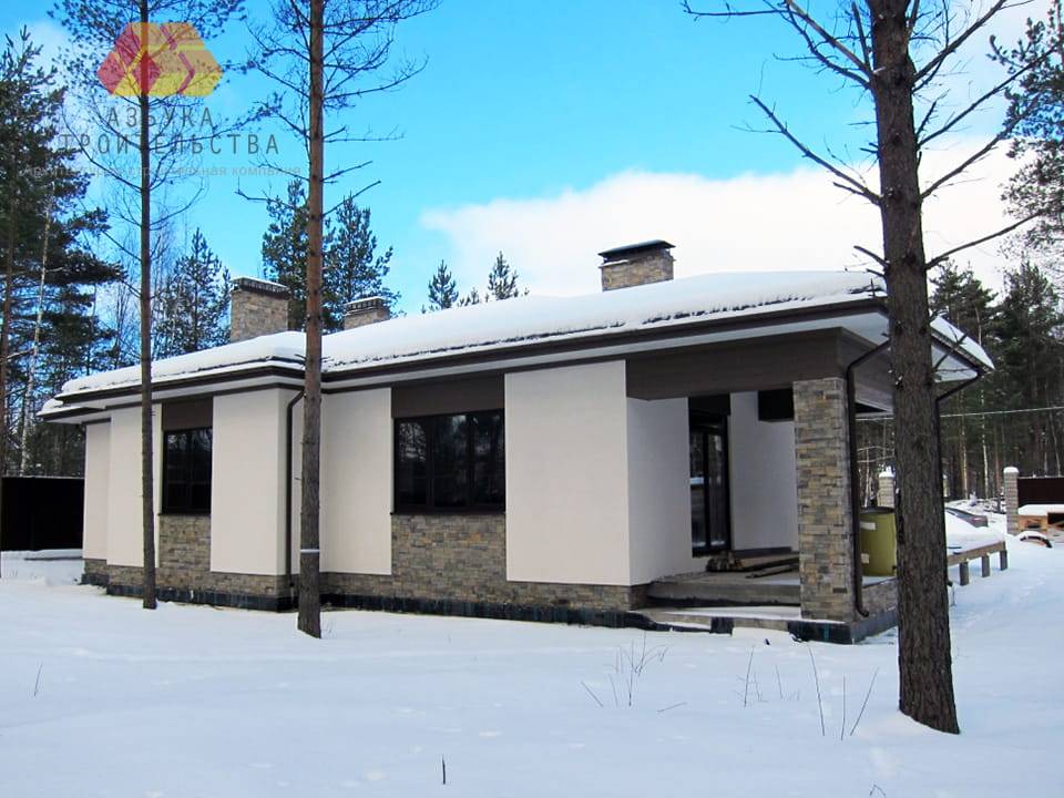 Одноэтажный загородный дом, п. Белоостров. Объект сдан в 2015 г.