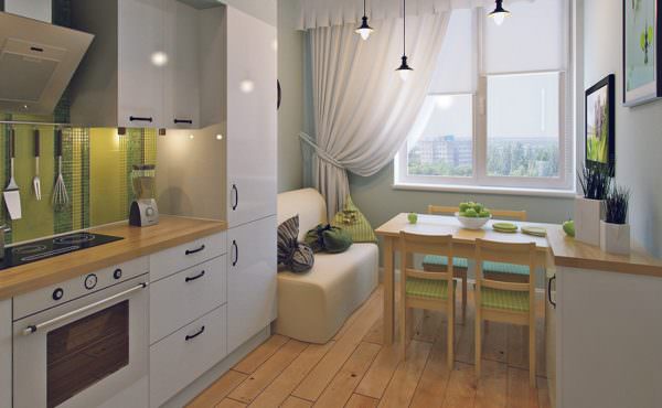 Современный дизайн кухни совмещенной с гостиной 2019 подразумевает обязательное использование дополнительной мебели для комфорта