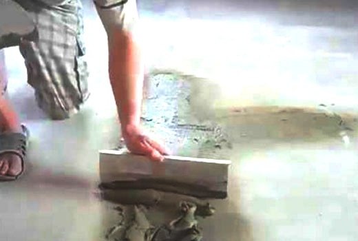 Шпаклевание бетонного пола 